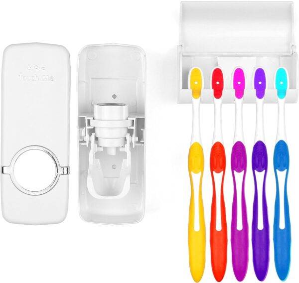 Dispensador Automático Pasta Dental Y Porta Cepillo - Imagen 5