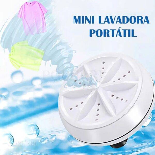 MINI LAVARROPAS PORTATIL USB LAVADORA TURBINA GIRATORIA