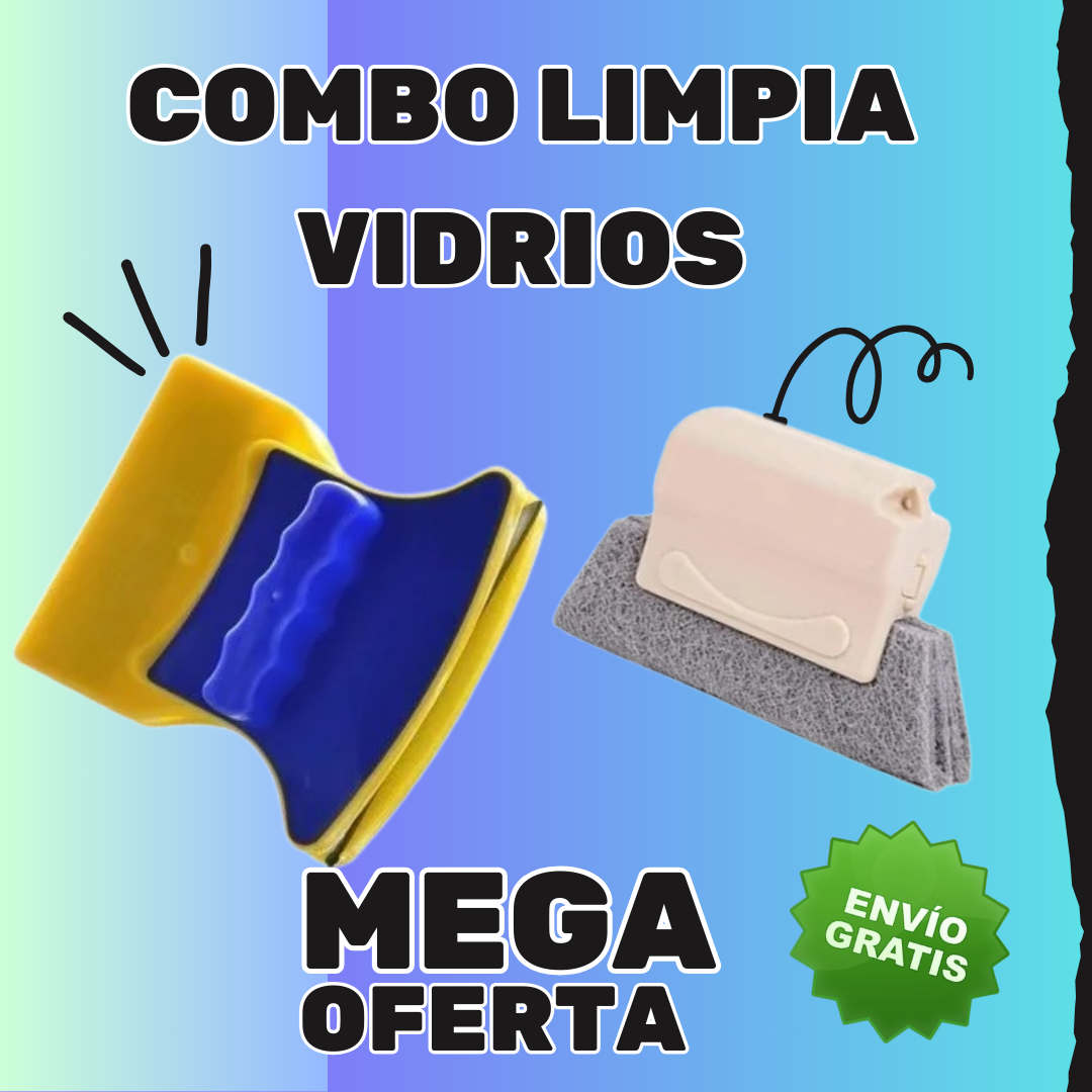 Oferta PROMO🔥 LIMPIA VIDRIOS MAGNÉTICO + LIMPIADOR DE RANURAS