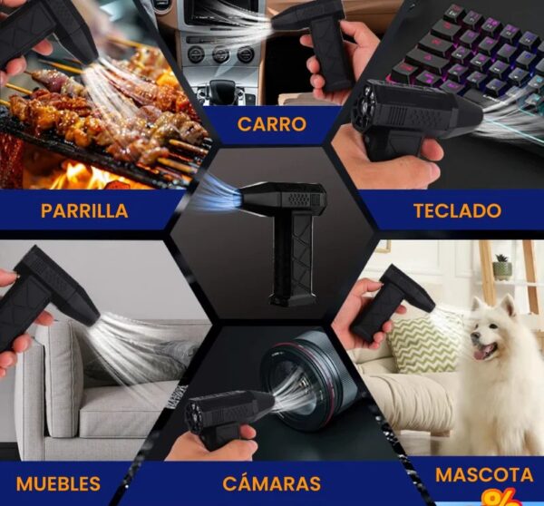 Soplador de Aire Turbo Portátil para Limpieza Rápida - Imagen 2
