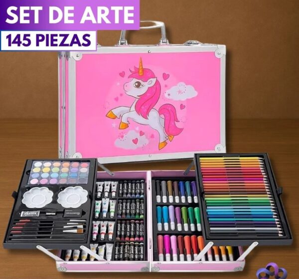 SET DE ARTE EN ALUMINIO145 PIEZAS (Con Fibrones Touch) - Imagen 2