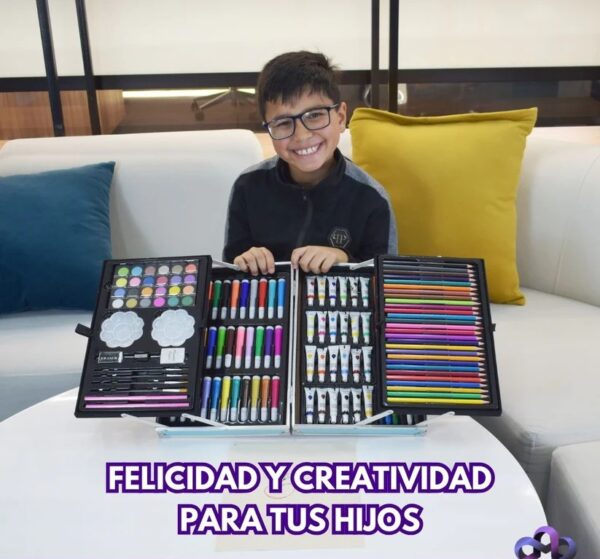 SET DE ARTE EN ALUMINIO145 PIEZAS (Con Fibrones Touch)