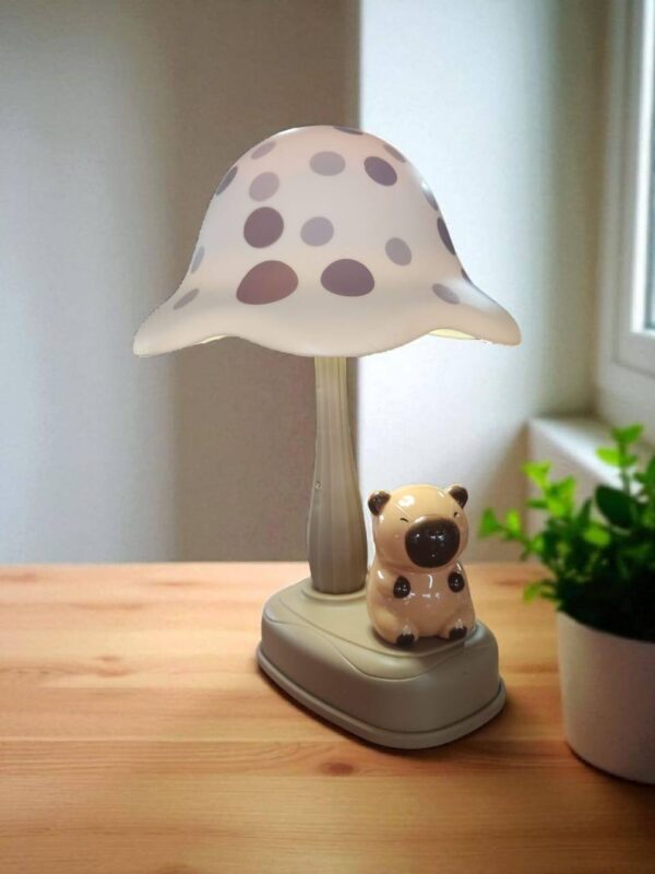 Lámpara Infantil Capibara Led Recargable Usb Diseño Hongo - Imagen 2