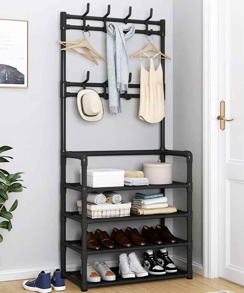 ORGANIZADOR DE ZAPATOS + PERCHERO METÁLICO 2 EN 1 - Imagen 3