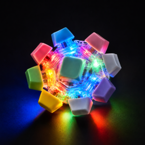 Fidget Toy Sensorial con 12 Teclas Mecánicas y Luces LED