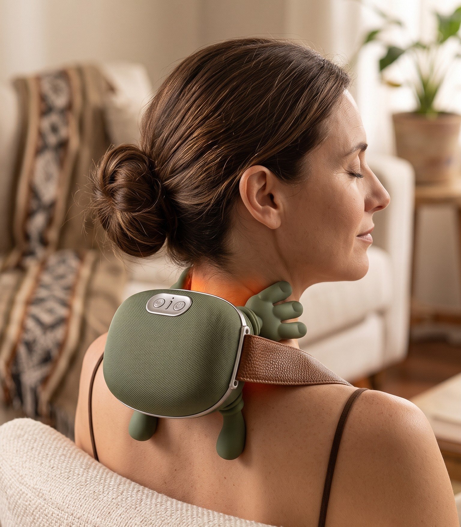 Masajeador Cervical ManoZen - Manos Reales con Calor